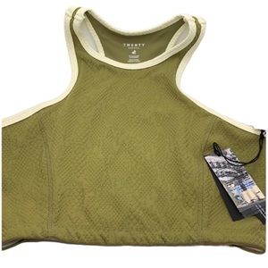 Twenty Montreal NEW Crop Top Khaki/Cream Large Sleeveless Top Strike Cobra 3D